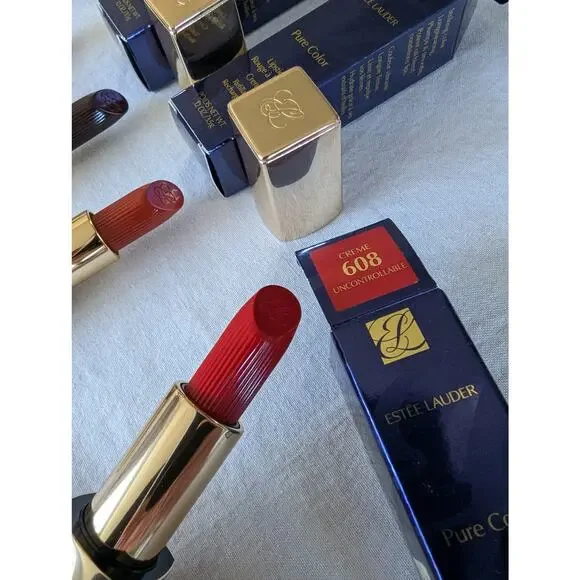Estee Lauder 4 Lipstick Bundle Never Used Persuasive Uncontrollable Irresistible - Picture 5 of 13